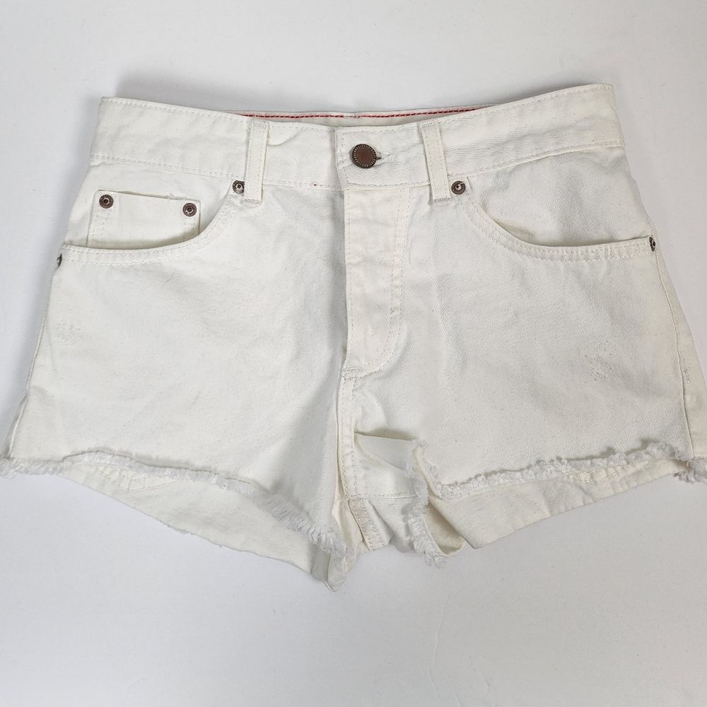 Roxy Women's Factory Distressed Fly Button Shorts Size 24 NWT
